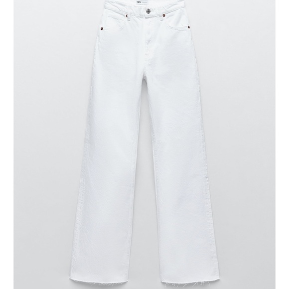 Zara Jeans Nwt Zara High Waist Wide Leg Jeans White 8 Poshmark